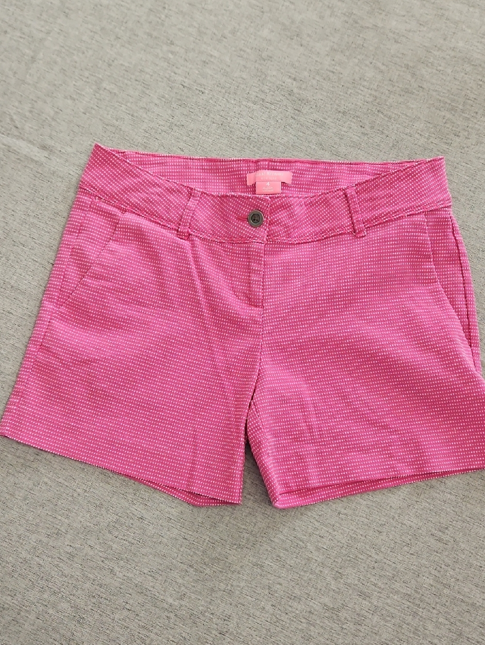 Isaac Mizrahi Hot Pink Textured Bermuda Shorts